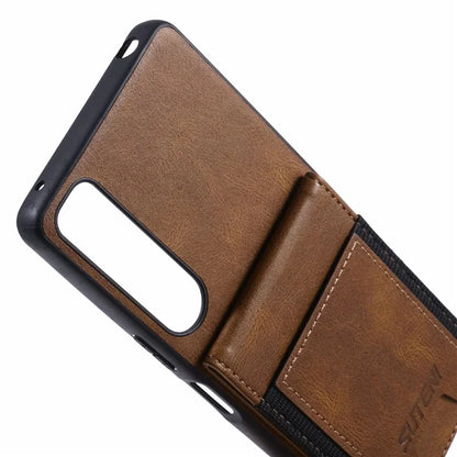 SUTENI H03 For Sony Xperia 1 IV 5G Case Card Slots Leather Back Cover