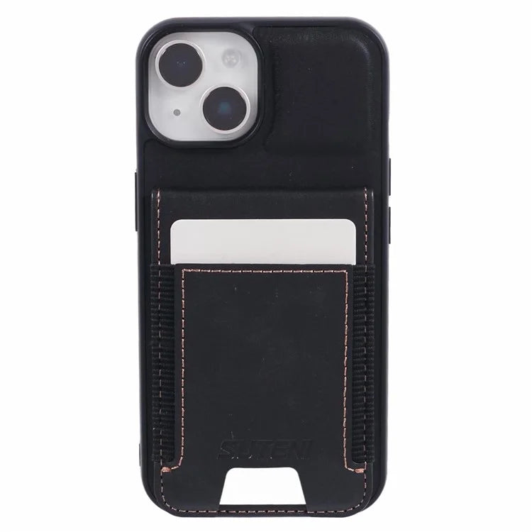 SUTENI H03 For iPhone 13 Case PU Leather+TPU TPU Shockproof Shell with Card Holders