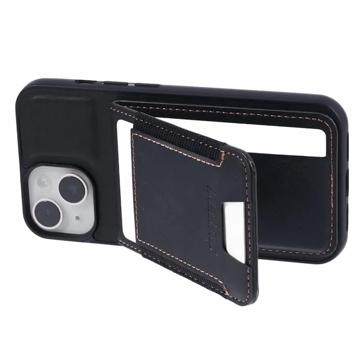SUTENI H03 For iPhone 13 Case PU Leather+TPU TPU Shockproof Shell with Card Holders