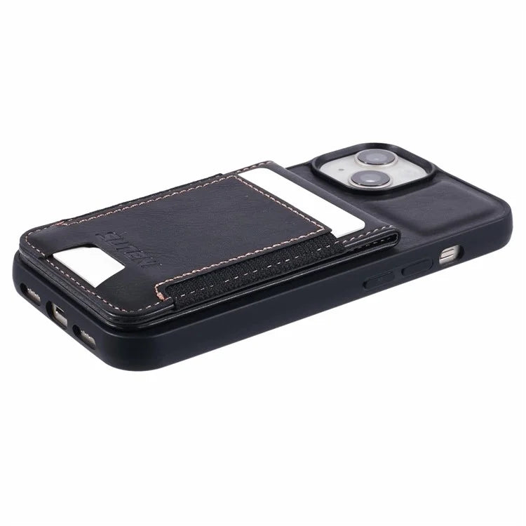 SUTENI H03 For iPhone 13 Case PU Leather+TPU TPU Shockproof Shell with Card Holders