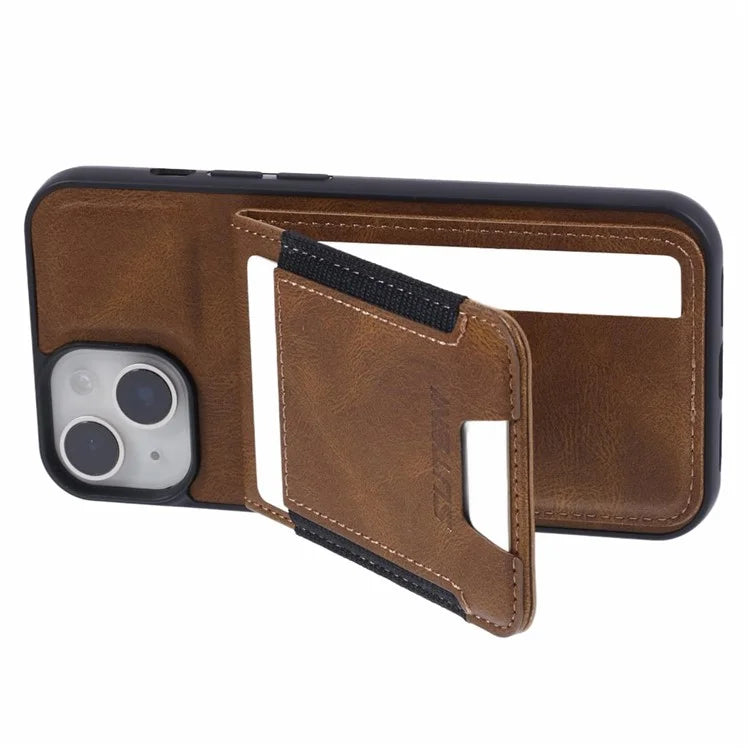SUTENI H03 For iPhone 13 Case PU Leather+TPU TPU Shockproof Shell with Card Holders