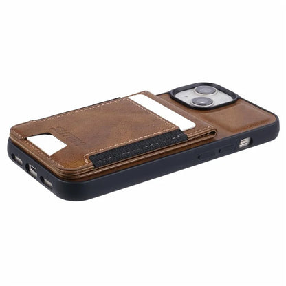 SUTENI H03 For iPhone 13 Case PU Leather+TPU TPU Shockproof Shell with Card Holders