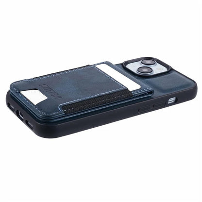 SUTENI H03 For iPhone 15 Case PU Leather Waxy Texture Card Slots Back Cover
