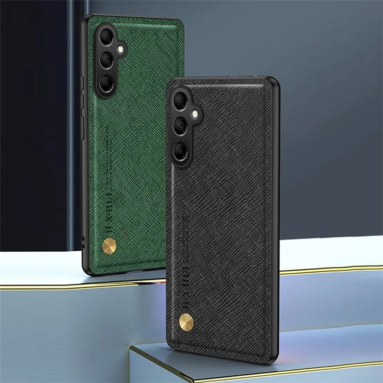 For 	Samsung Galaxy A34 5G Case Cross Texture Leather+TPU Phone Cover Support Magnetic Car Holder