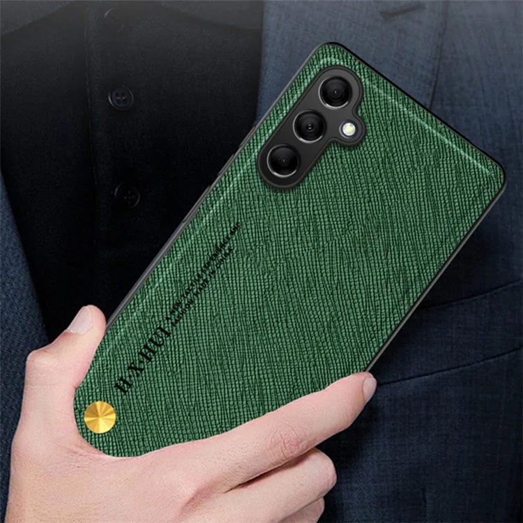 For 	Samsung Galaxy A34 5G Case Cross Texture Leather+TPU Phone Cover Support Magnetic Car Holder