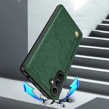 For 	Samsung Galaxy A34 5G Case Cross Texture Leather+TPU Phone Cover Support Magnetic Car Holder