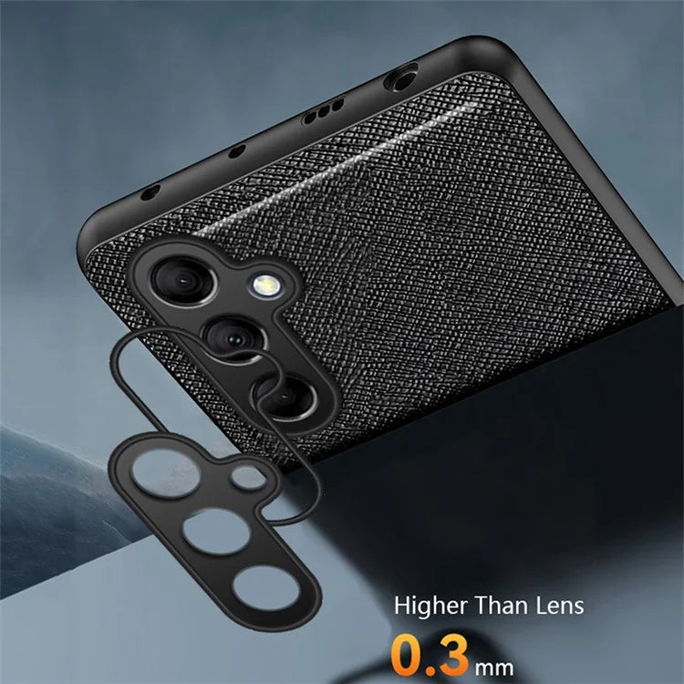 For 	Samsung Galaxy A34 5G Case Cross Texture Leather+TPU Phone Cover Support Magnetic Car Holder