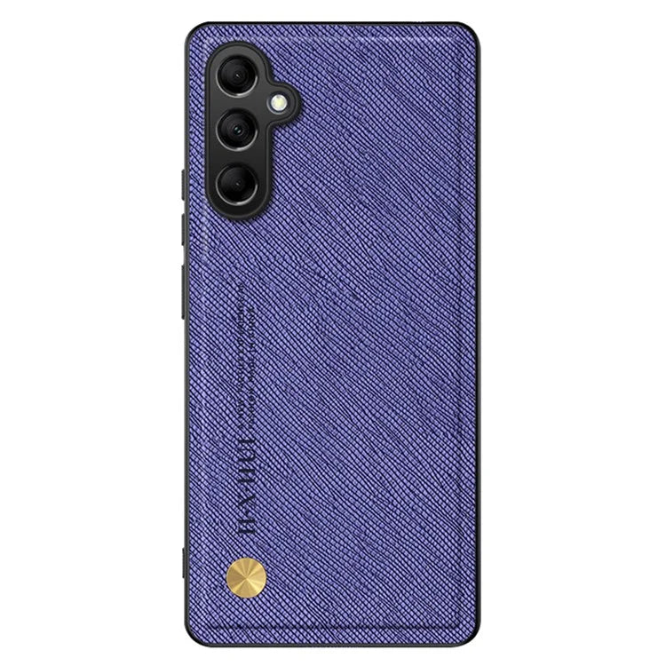 For Samsung Galaxy A05s 4G Back Phone Cover Cross Texture Business Style Case Built-in Metal Sheet