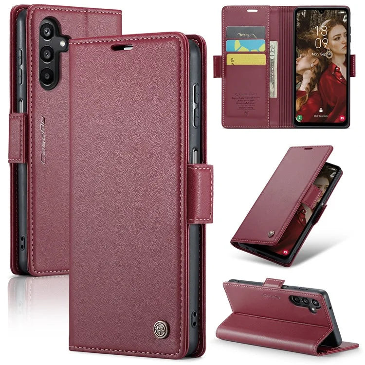 CASEME 023 Series For Samsung Galaxy A15 4G / A15 5G Phone Case RFID Blocking Litchi Texture Cover