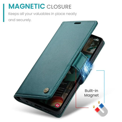 CASEME 023 Series For Samsung Galaxy A15 4G / A15 5G Phone Case RFID Blocking Litchi Texture Cover