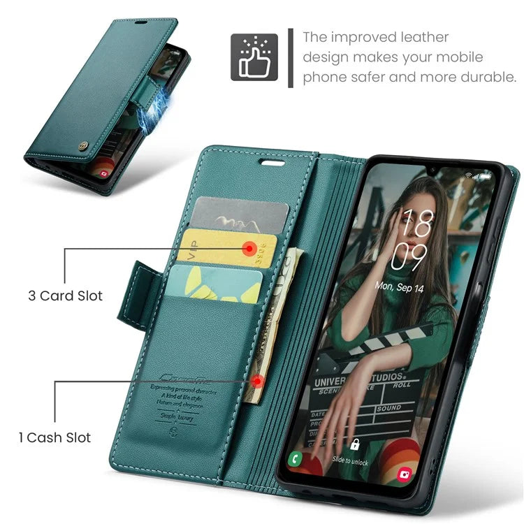 CASEME 023 Series For Samsung Galaxy A15 4G / A15 5G Phone Case RFID Blocking Litchi Texture Cover