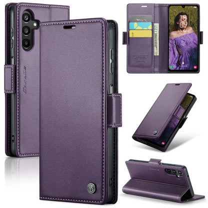 CASEME 023 Series For Samsung Galaxy A15 4G / A15 5G Phone Case RFID Blocking Litchi Texture Cover