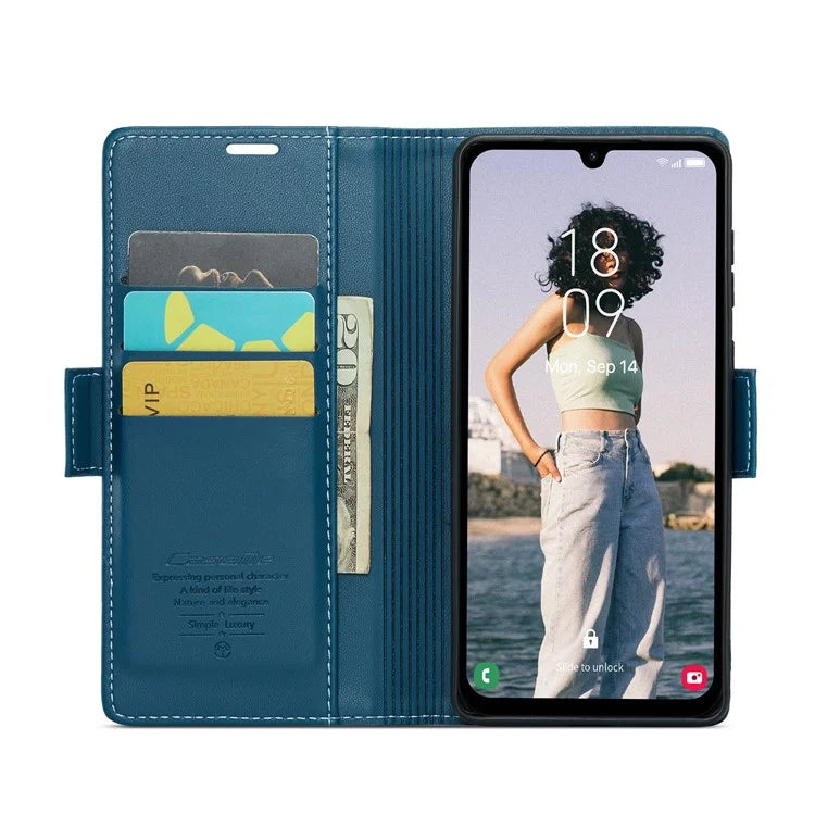 CASEME 023 Series For Samsung Galaxy A15 4G / A15 5G Phone Case RFID Blocking Litchi Texture Cover