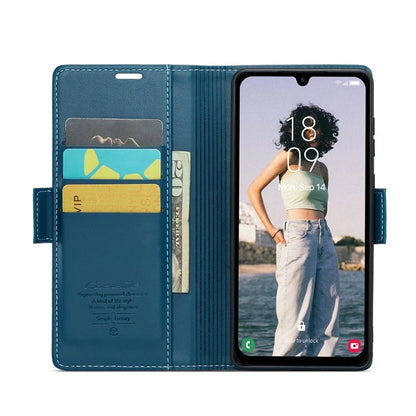 CASEME 023 Series For Samsung Galaxy A15 4G / A15 5G Phone Case RFID Blocking Litchi Texture Cover