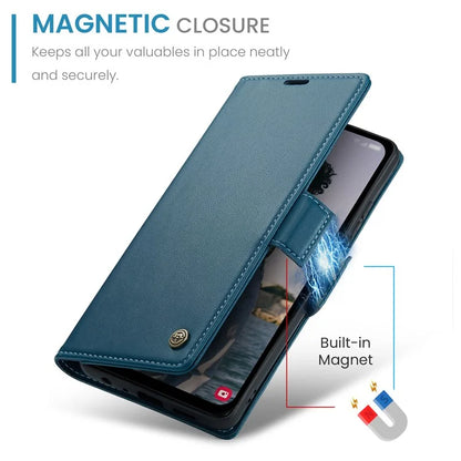 CASEME 023 Series For Samsung Galaxy A15 4G / A15 5G Phone Case RFID Blocking Litchi Texture Cover