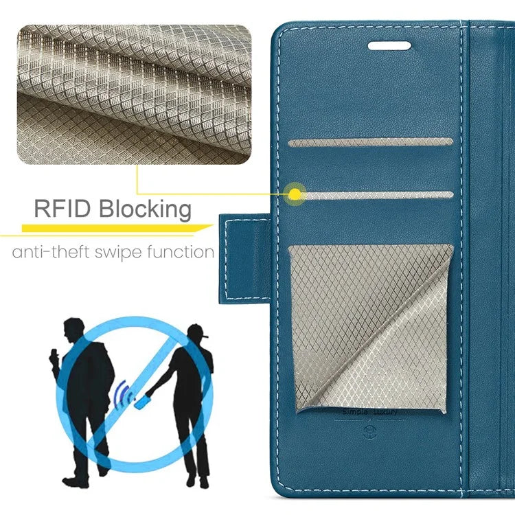 CASEME 023 Series For Samsung Galaxy A15 4G / A15 5G Phone Case RFID Blocking Litchi Texture Cover