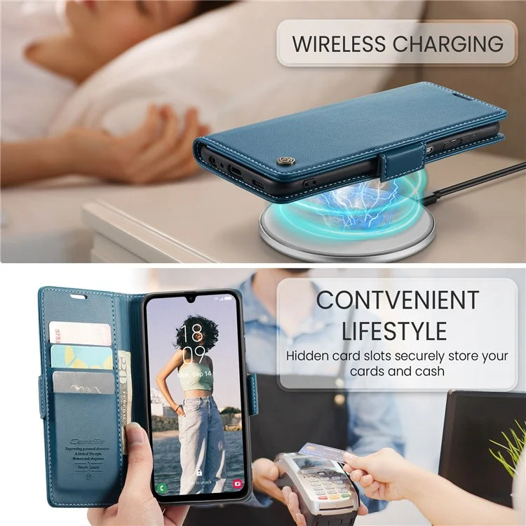 CASEME 023 Series For Samsung Galaxy A15 4G / A15 5G Phone Case RFID Blocking Litchi Texture Cover