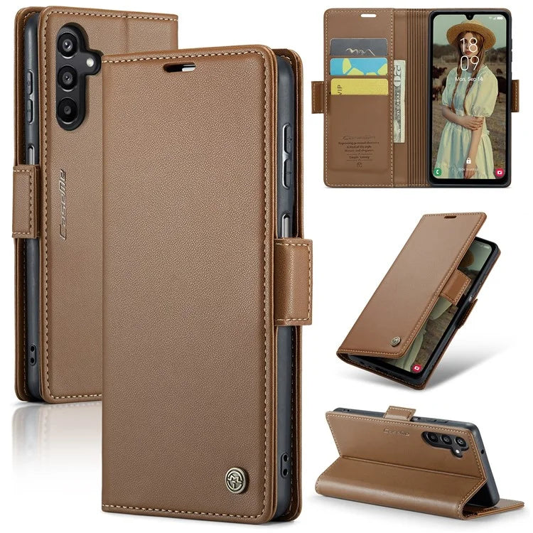 CASEME 023 Series For Samsung Galaxy A15 4G / A15 5G Phone Case RFID Blocking Litchi Texture Cover