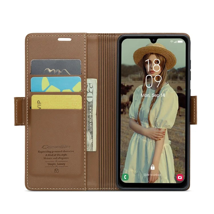 CASEME 023 Series For Samsung Galaxy A15 4G / A15 5G Phone Case RFID Blocking Litchi Texture Cover