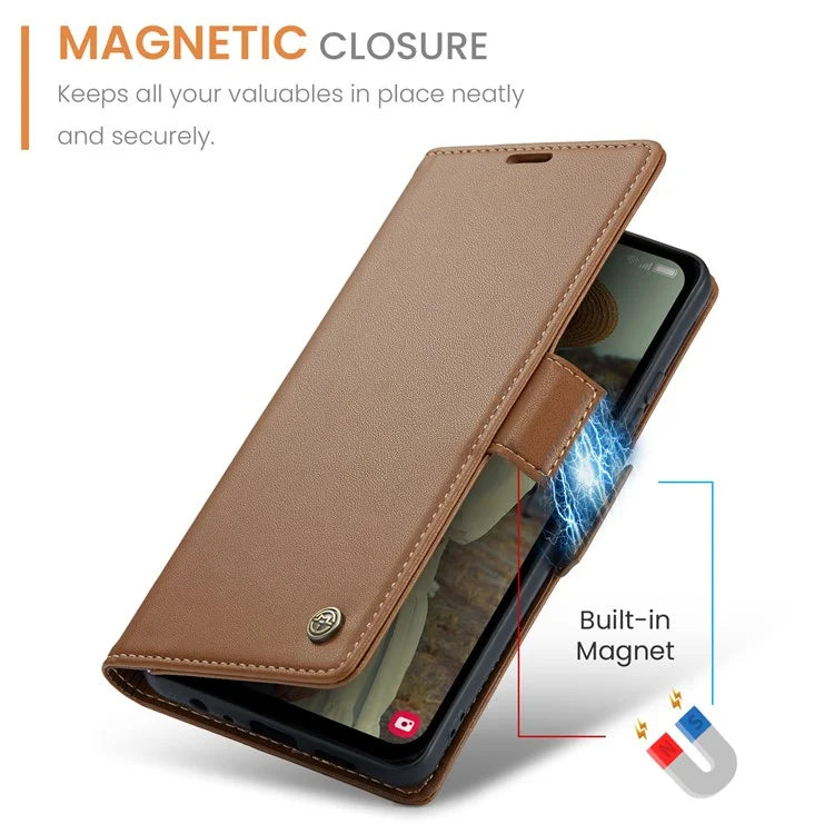 CASEME 023 Series For Samsung Galaxy A15 4G / A15 5G Phone Case RFID Blocking Litchi Texture Cover