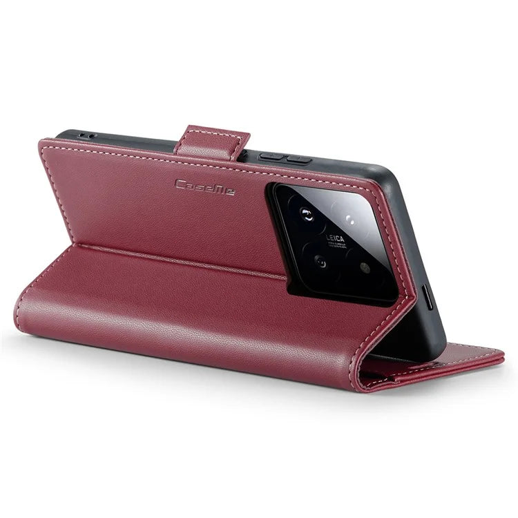 CASEME 023 Series For Xiaomi 14 Pro Case RFID Blocking Glossy Stand Phone Cover