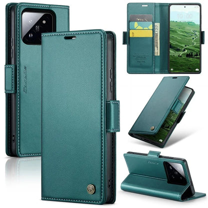 CASEME 023 Series For Xiaomi 14 Pro Case RFID Blocking Glossy Stand Phone Cover