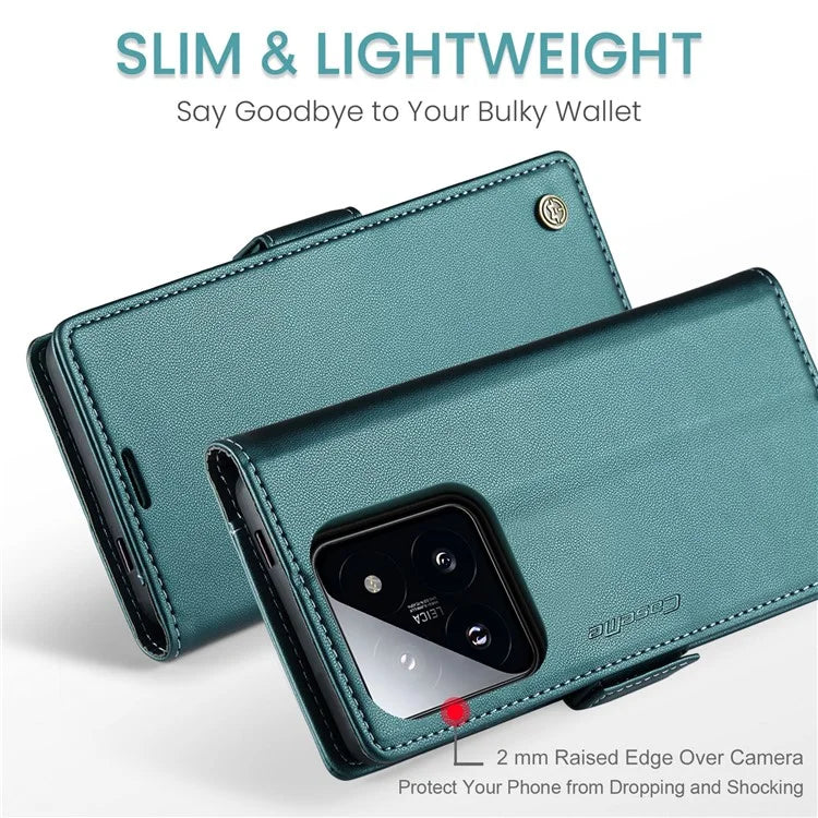 CASEME 023 Series For Xiaomi 14 Pro Case RFID Blocking Glossy Stand Phone Cover