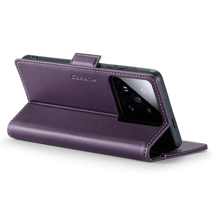 CASEME 023 Series For Xiaomi 14 Pro Case RFID Blocking Glossy Stand Phone Cover