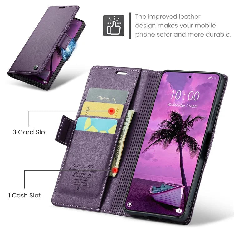 CASEME 023 Series For Xiaomi 14 Pro Case RFID Blocking Glossy Stand Phone Cover