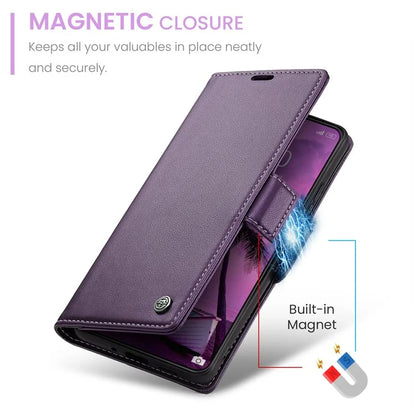 CASEME 023 Series For Xiaomi 14 Pro Case RFID Blocking Glossy Stand Phone Cover