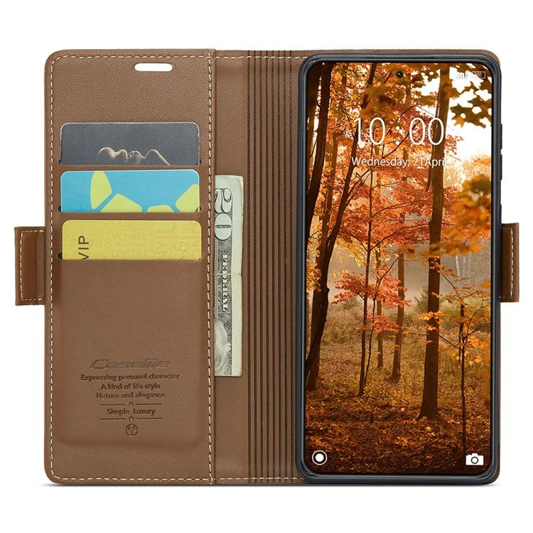 CASEME 023 Series For Xiaomi 14 Pro Case RFID Blocking Glossy Stand Phone Cover