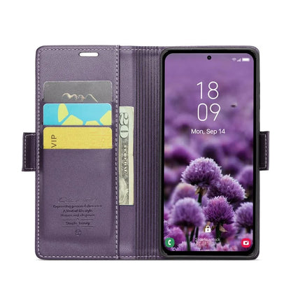 CASEME 023 Series For Samsung Galaxy A55 5G Magnetic Phone Case RFID Blocking Folio Stand Cover