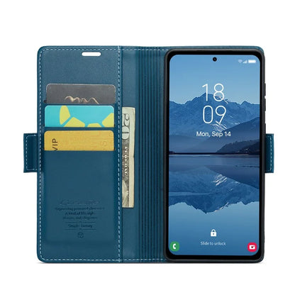 CASEME 023 Series For Samsung Galaxy A55 5G Magnetic Phone Case RFID Blocking Folio Stand Cover