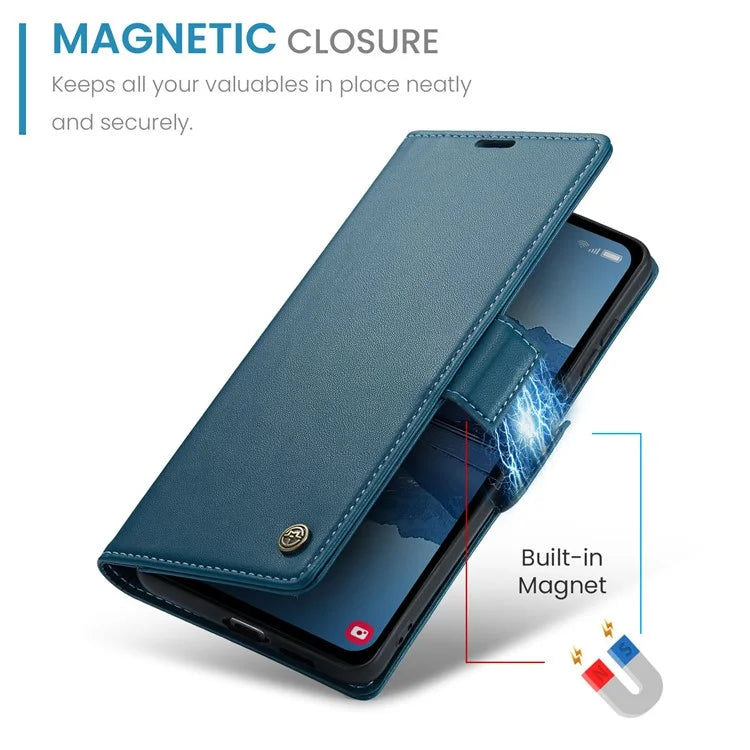CASEME 023 Series For Samsung Galaxy A55 5G Magnetic Phone Case RFID Blocking Folio Stand Cover