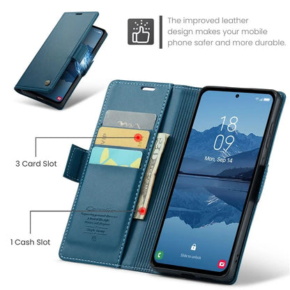 CASEME 023 Series For Samsung Galaxy A55 5G Magnetic Phone Case RFID Blocking Folio Stand Cover