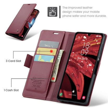 CASEME 023 Series For Samsung Galaxy A25 5G (Global) (161.0 x 76.5 x 8.3mm) Case RFID Blocking Leather Phone Cover