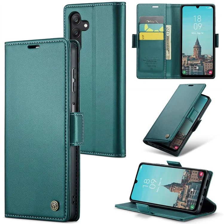 CASEME 023 Series For Samsung Galaxy A25 5G (Global) (161.0 x 76.5 x 8.3mm) Case RFID Blocking Leather Phone Cover
