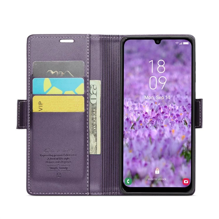 CASEME 023 Series For Samsung Galaxy A25 5G (Global) (161.0 x 76.5 x 8.3mm) Case RFID Blocking Leather Phone Cover