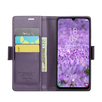 CASEME 023 Series For Samsung Galaxy A25 5G (Global) (161.0 x 76.5 x 8.3mm) Case RFID Blocking Leather Phone Cover