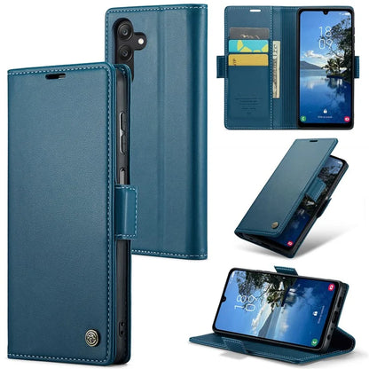 CASEME 023 Series For Samsung Galaxy A25 5G (Global) (161.0 x 76.5 x 8.3mm) Case RFID Blocking Leather Phone Cover