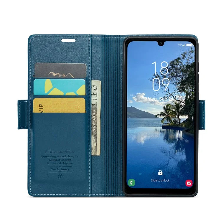 CASEME 023 Series For Samsung Galaxy A25 5G (Global) (161.0 x 76.5 x 8.3mm) Case RFID Blocking Leather Phone Cover