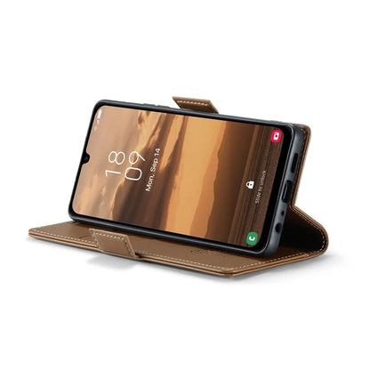 CASEME 023 Series For Samsung Galaxy A25 5G (Global) (161.0 x 76.5 x 8.3mm) Case RFID Blocking Leather Phone Cover