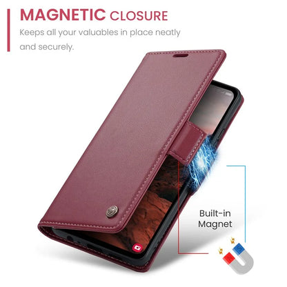 CASEME 023 Series For Samsung Galaxy A05s 4G Case RFID Blocking 3 Card Slots Phone Cover