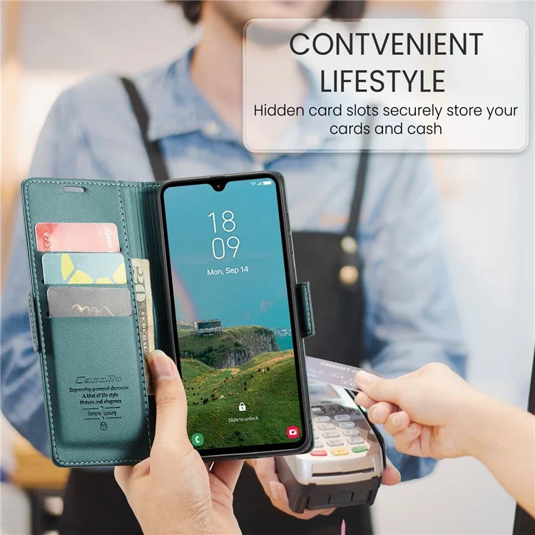 CASEME 023 Series For Samsung Galaxy A05s 4G Case RFID Blocking 3 Card Slots Phone Cover