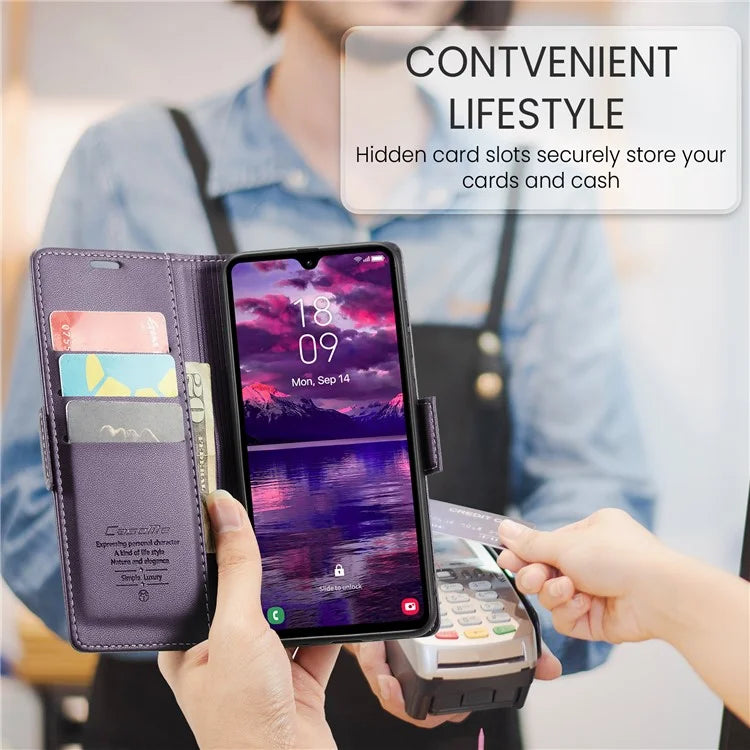 CASEME 023 Series For Samsung Galaxy A05s 4G Case RFID Blocking 3 Card Slots Phone Cover