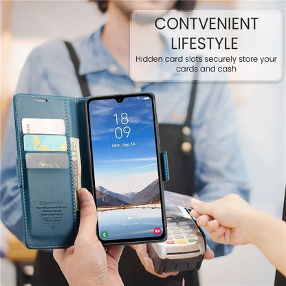 CASEME 023 Series For Samsung Galaxy A05s 4G Case RFID Blocking 3 Card Slots Phone Cover