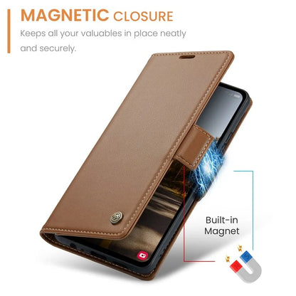CASEME 023 Series For Samsung Galaxy A05s 4G Case RFID Blocking 3 Card Slots Phone Cover