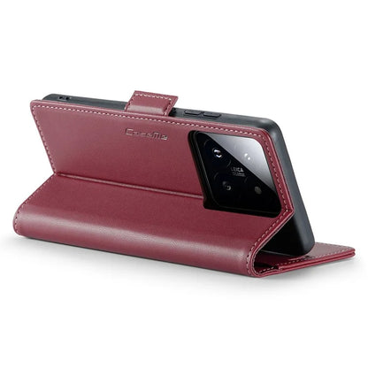 CASEME 023 Series For Xiaomi 14 Magnetic Phone Case RFID Blocking Litchi Texture Cover