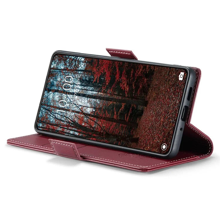 CASEME 023 Series For Xiaomi 14 Magnetic Phone Case RFID Blocking Litchi Texture Cover