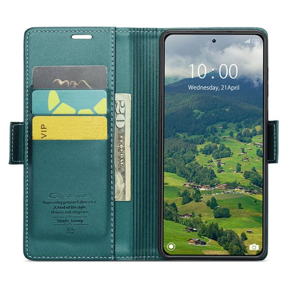 CASEME 023 Series For Xiaomi 14 Magnetic Phone Case RFID Blocking Litchi Texture Cover